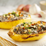 Gluten-free, Vegan & dairy free spaghetti squash boats