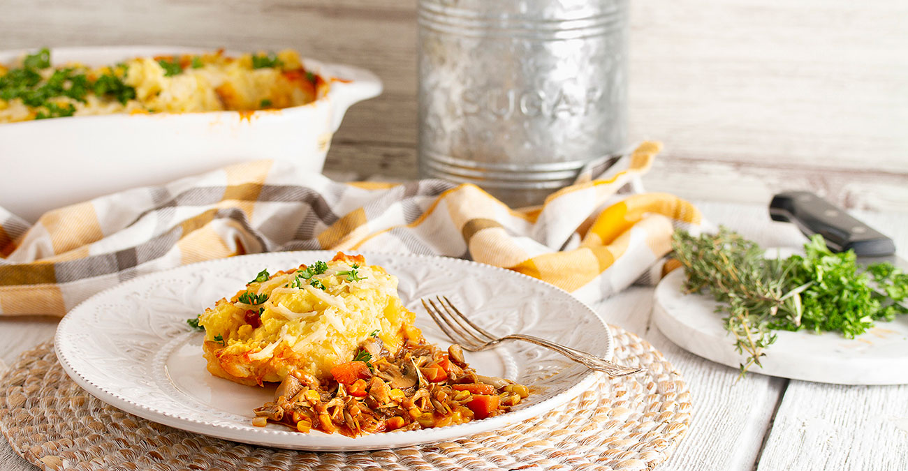 Pulled Jackfruit Shepherd's Pie